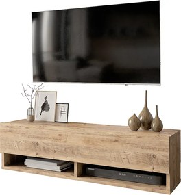 Comoda TV suspendata Rosca, culoare stejar, 100 x 31.5 x 29.5 cm