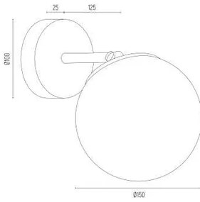 Aplica de perete design modern minimalist SATELITE PLUS alama
