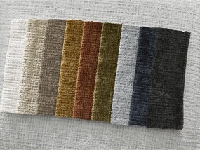 Taburet gri deschis cu tapițerie din chenille Neil – Bobochic Paris