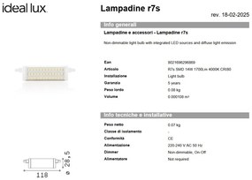 Bec LED, R7s SMD 14W 1700lm 4000K cri80