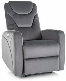 Fotoliu recliner Kronos velvet gri Blu14