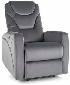Fotoliu recliner Kronos velvet gri Blu14