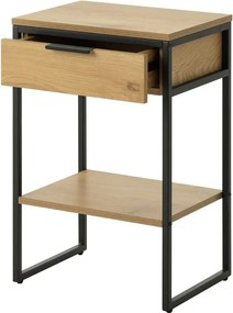 Măsuță auxiliară cu aspect de lemn de stejar 30x40 cm Cesura – Unique Furniture