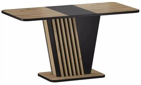 Masa extensibila Nevio stejar artizan/negru L125-170 cm