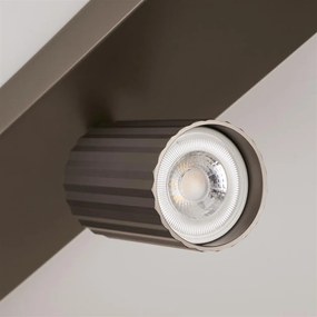 Aplica cu 4 spoturi din aluminiu canelat Anna bronz