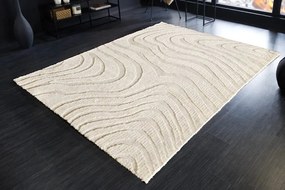 Covor modern cu model in valuri Wave 170x240cm crem-bej