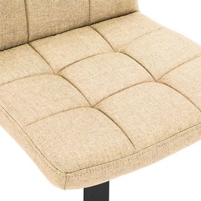 Scaune de bar tapitate 2 buc, bej