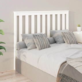 818516 vidaXL Tăblie de pat, alb, 141x6x101 cm, lemn masiv de pin