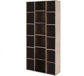 Biblioteca DUNAJ TIP 13, stejar sonoma, DTD laminat, 90x32x191 cm