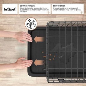 Leopet Cușcă pliabilă pentru câini 107 x 69 x 75,5 cm, XL, n