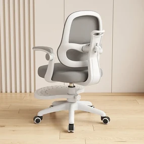 RESIGILAT- Scaun ergonomic pentru copii, spatar reglabil adancime, suport picioare reglabil, rotativ, Gri