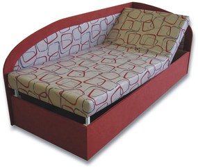 Pat de o persoană (canapea) 80 cm Krista (cărămiziu 41 + Dodo 1008) (D). 793094