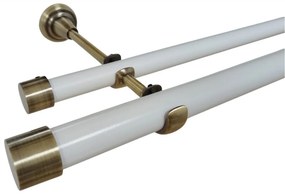 Galerie dubla fara inele DOP - 25/19 - alb/aur antic (Alege marime: 400 cm)