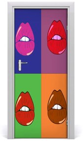 Autocolante pentru usi buzele colorate autoadezive la ușă