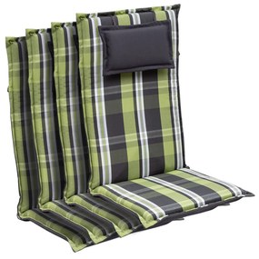 Donau, pernă, pernă pentru scaun, spătar înalt, pernă scaun de grădină, poliester, 50 × 120 × 6 cm