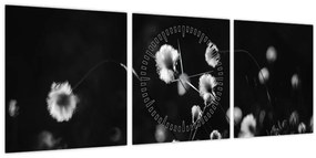 Tablou - Pajiște cu iarbă de cozonac N⁰1 (cu ceas) (90x30 cm)