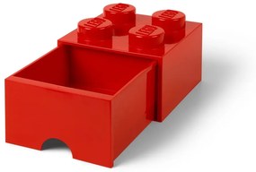 Cutie depozitare cu sertar LEGO®, roșu