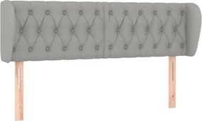 vidaXL Tăblie de pat cu aripioare gri deschis 147x23x78/88 cm textil