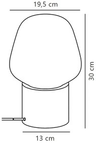 Lampă de masă Nordlux CHRISTINA 1xE27/25W/230V beton/negru