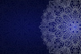 Tapet Mandala albastru închis