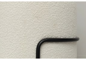Taburet alb cu tapițerie din stofă bouclé Carl – Tenzo