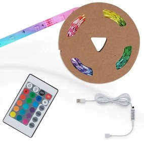 Bandă LED RGB dimabilă 6,6m LED/6W/USB Brilo + telecomandă