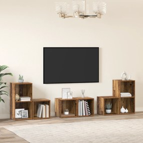 vidaXL Set dulap TV 6 pcs Lemn Vechi 37 x 35 x 72 cm Lemn compozit