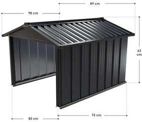 Juskys Garaj pentru robotul de tuns iarba 98x89x63 cm - antracit