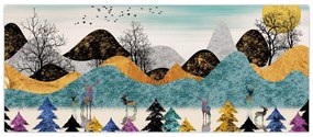 Tablou fgrafic cu cebi (120x50 cm)