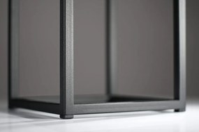 Ghiveci metalic minimalist înalt negru 22X22X80 cm