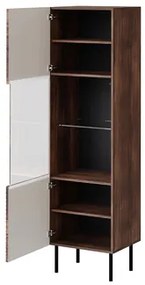 Vitrină Azanat 51 (Nuc warmia + Negru) . 1106292