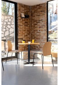 Scaune de dining în culoare naturală stivuibile 2 buc. cu aspect de lemn de stejar Book – Gazzda