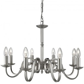 Lustra clasica suspendata design traditional Richmond 8L argintiu 1508-8SS SRT