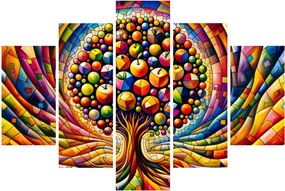 Tablou – Arbore colorat cu mere (150x105 cm)