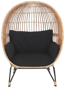 Fotoliu din ratan pentru grădină Bonami Essentials Nodi Black