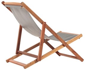 Șezlong de grădină gri/în culoare naturală din lemn masiv Dionysus – Bonami Essentials