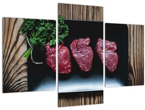 Tablou cu carne pe farfurie (90x60 cm)