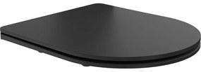 Mexen capac de toaletă cu cădere lentă slim, duroplast, negru mat - 39224085