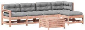 3250930 vidaXL Set mobilier de grădină cu perne, 6 piese, lemn masiv Douglas