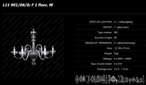Lustra 6 brate eleganta design LUX, L11 901/06/0, F 1 floor