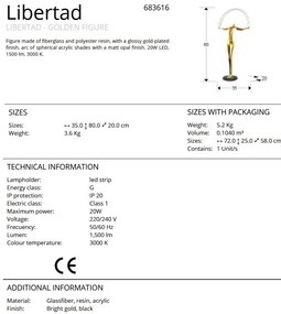 Lampa decorativa, Figurina din fibra de sticla cu iluminat LED Libertad