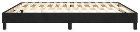 Cadru de pat box spring, negru, 180x200 cm, catifea Negru, 25 cm, 180 x 200 cm