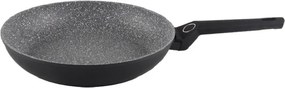 Tigaie aluminiu Zilan ZLN3314, Interior granit, Compatibil inductie, Diametru 28 cm, Maner soft touch
