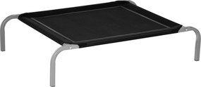 PawHut Pat de Câine Înălțat și Portabil cu Scaun Respirabil, Pat pentru Câini din Metal și Țesătură, 89x58x20 cm, Negru | Aosom Romania
