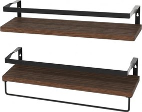 Etajere de perete VIREON maro, set 2 bucati