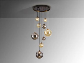 Lustra suspendata cu 9 pendule design modern Dark
