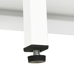 Servanta, alb, 75x35x105 cm, otel si sticla 1, Alb
