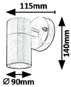 Aplica pentru iluminat exterior cu protectie IP44, Zagreb 7938 RX