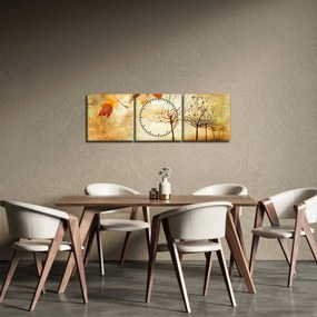 Tablou - Dispoziție de toamnă (cu ceas) (90x30 cm)