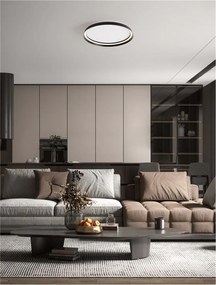Plafoniera LED design modern circular ORMI negru D-60cm